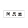 室名表示板 片面表示 所長室 小 アクリル（白） (RS1-56)