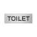 室名表示板 片面表示 アルミ（ヘアライン仕上げ） TOILET 小 (RS6-6)