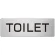 室名表示板 片面表示 アルミ（ヘアライン仕上げ） TOILET 大 (RS7-6)