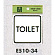 表示プレートH ピクトサイン アクリル 表示:トイレTOILET (E510-34) (EE510-34)