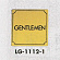 表示プレートH トイレ表示 真鍮金メッキ 110mm角 表示:GENTLEMEN (LG1112-1)
