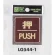 表示プレートH ドアサイン 角型 カラーステンレス (パープル) 表示:押 PUSH (LG544-1)