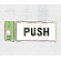 表示プレートH ドアサイン アクリル 表示:PUSH (UP370-1)
