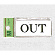 表示プレートH ドアサイン アクリル 表示:OUT (UP370-16)