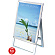 ポスター用スタンド看板 マグネジ B2 シルバー/ホワイト 片面 (PSSKMN-B2KW)