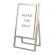フラットオープンスタンド看板 A2 シルバー 片面 (FOSK-A2K)
