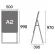PSSK ポスター用スタンド看板 A2 ブラック/シルバー 片面 (PSSK-A2KB)
