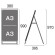 PSSK ポスター用スタンド看板 A1ハーフ ホワイト/シルバー 片面 (PSSK-A3TTKW)