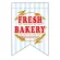 変形タペストリー FRESH BAKERY（リボンカット） カラー:水色 (5863)