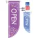 OPEN冬 (表面：紫　裏面：薄い青) フラッグ(遮光・両面印刷) (6037)