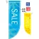 SALE夏 (表面：青　裏面黄色) フラッグ(遮光・両面印刷) (6039)