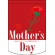 Mothers Day (赤) アーチ型 ミニフラッグ(遮光・両面印刷) (61045)
