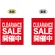 CLEARANCE SALE 開催中 (赤) ミニフラッグ(遮光・両面印刷) (69556)