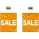 SALE (オレンジ　白文字　横書き) ミニフラッグ(遮光・両面印刷) (69570)