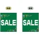 SALE (緑　白文字　横書き) ミニフラッグ(遮光・両面印刷) (69576)
