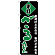 のぼり旗 手打 ざるうどん 黒地/緑文字 (H-95)