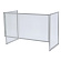 三面自立式 コの字型 飛沫対策用フレーム付きアクリル卓上パーテーション 90cm幅 下部開口あり (4355)