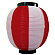 【九寸丸】ストライプカラーポリちょうちん (8877) 赤白