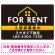FOR RENT 入居者募集中 ハウスイラスト付 黒地/白タイトル オリジナル プレート看板 W450×H300 アルミ複合板 (SP-SMD411A-45x30A)