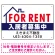FOR RENT 入居者募集中 左上イラスト 白・紺デザイン オリジナル プレート看板 W450×H300 アルミ複合板 (SP-SMD412C-45x30A)