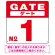 ゲート(GATE) 入り口番号表示 希望数字入れ オリジナル プレート看板 レッド 900角 アルミ複合板 (SP-SMD465B-90A)