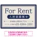 ベージュとネイビーの落ち着いた配色 不動産向けデザインプレート看板 FOR RENT W450×H300 マグネットシート(SP-SMD711A-45x30M)
