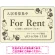 高級感漂う花柄モチーフ装飾 FOR RENT 入居者募集中 不動産向けデザインプレート看板 アイボリー W900×H600 アルミ複合板(SP-SMD716B-90x60A)