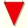 三角旗 赤無地 (372-61)