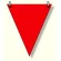 三角旗 赤無地 (372-61)