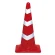 反射カラーコーン 赤 700mmH (385-07)