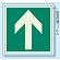 非常口 (避難口) 誘導標識蓄光ステッカー 矢印のみ 500×500 (824-15)