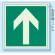 非常口 (避難口) 誘導標識蓄光ステッカー 矢印のみ 500×500 (824-15)