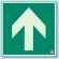避難口・通路誘導標識 (蓄光ステッカー) 300×300 矢印緑背景 (829-11A)