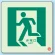 避難口・通路誘導標識 (蓄光ステッカー) 300×300 非常口左向き2 (829-12A)
