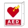 AED 突出標識・両面タイプ 300×225