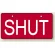 バルブ開閉表示板 ヨコ型 SHUT 60×120 5枚1組 (856-37)