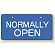 バルブ開閉表示板 ヨコ型 NORMALL OPEN 60×120 5枚1組 (856-38)