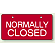 バルブ開閉表示板 ヨコ型 NORMALL CLOSED 60×120 5枚1組 (856-39)