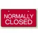 バルブ開閉表示板 ヨコ型 NORMALL CLOSED 60×120 5枚1組 (856-39)