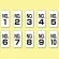 数字表示板 配管バルブ表示 NO,1?NO,10 10枚1組 (859-15)