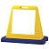 サインキューブ 白無地 イエロー 両面表示 (874-152A)