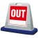 サインキューブ OUT グレー 片面表示 (874-111AGY)