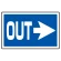 下部標識 OUT→ (サインタワー同時購入用) (887-742R)