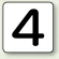 JIS安全表示ステッカー 数字表示（10枚1組） 4 (大) 80×80mm (AS-24-4L)