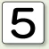 JIS安全表示ステッカー 数字表示 5 中 10枚1組 (AS-24-5M)