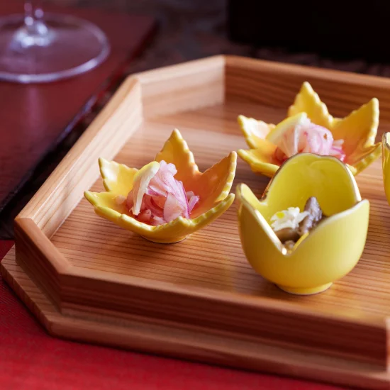 輪島塗　八寸盛皿 和食器の和心: 木曽杉・八寸皿(無塗装) (W27411) - 敷皿・盛皿