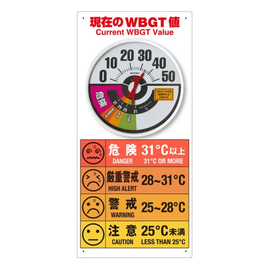 WBGT値標識 防雨型温度WBGT値計付 (HO-5125) - 安全用品・工事看板通販 WBGT値標識 防雨型温度WBGT値計付 (HO-5125) - 安全用品・工事看板通販