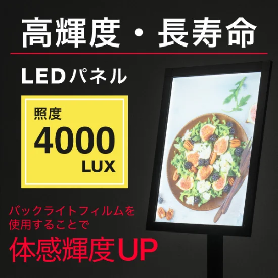 イージーライト LEDパネルスタンドver2 A3サイズ ブラック (64012-02)