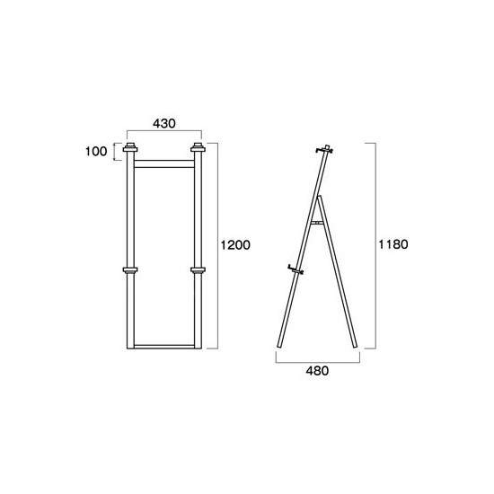 アルミフリーイーゼル A2～A1パネル 片面 (AFEZ430)
