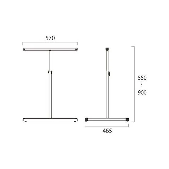 キャリースタンド看板 B2 シルバー (CASK-B2S)